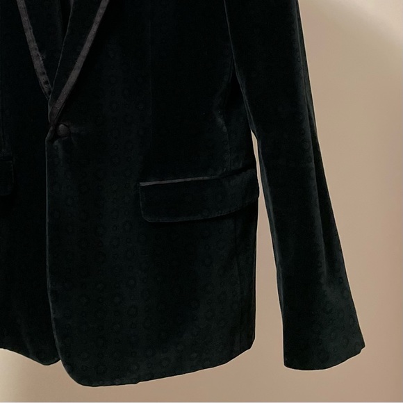 D&G Velvet Jacket in Emerald Green with Patterns - Picture 5 of 15